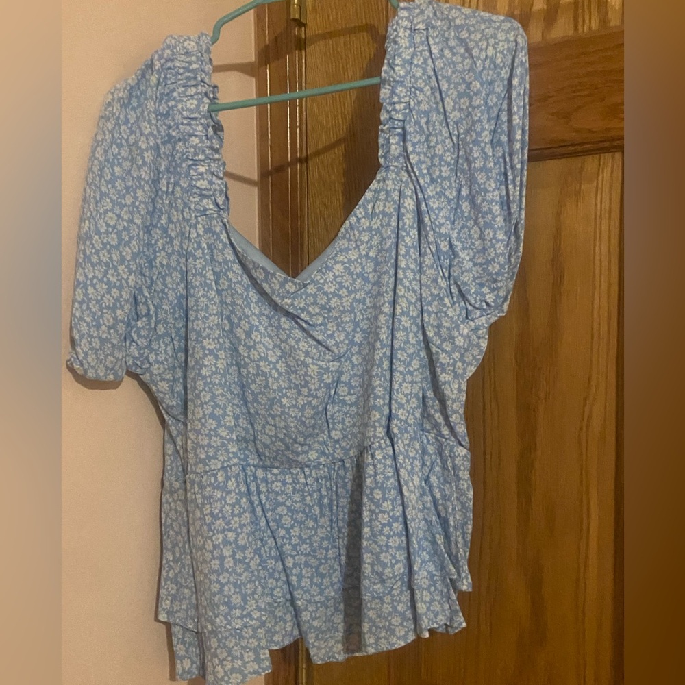 Arula Blue Floral Women's Top